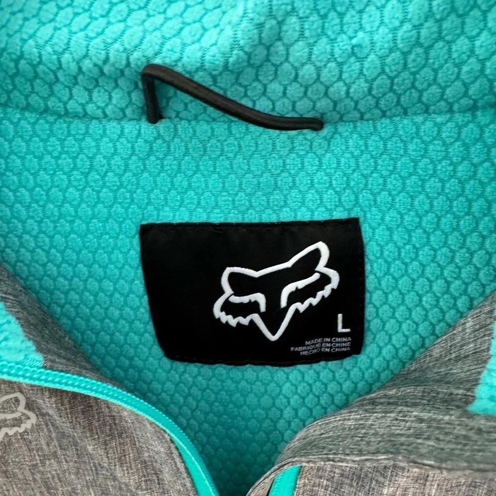 Fox Teal and Gray Hooded Jacket - Picture 3 of 7